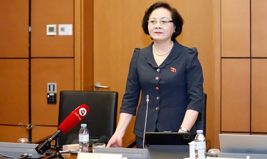 Bộ trưởng Bộ Nội vụ Phạm Thị Thanh Trà cho biết phương án sắp xếp các cơ quan báo chí được Chính phủ đưa ra theo đúng định hướng của Trung ương. Ảnh: Phạm Đông