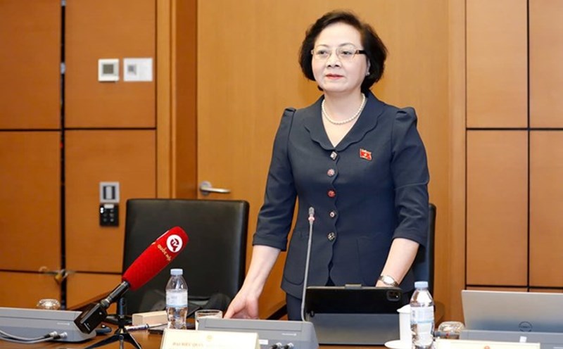 Minister of Home Affairs Pham Thi Thanh Tra said the plan to rearrange press agencies proposed by the Government is in line with the Central Government's direction. Photo: Pham Dong