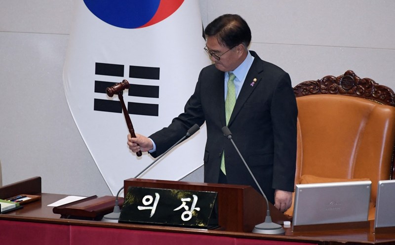 South Korean National Assembly Speaker Woo Won-shik approved the request to lift martial law declared by the South Korean President. Photo: AFP