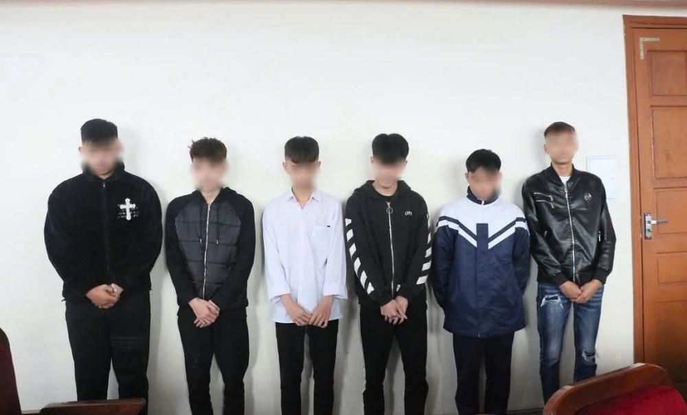 Các đối tượng liên quan trong vụ hỗn chiến trong đêm 2.12 ở Thành phố Hà Tĩnh khiến 2 nạn nhân thương vong. Ảnh: Công an Hà Tĩnh