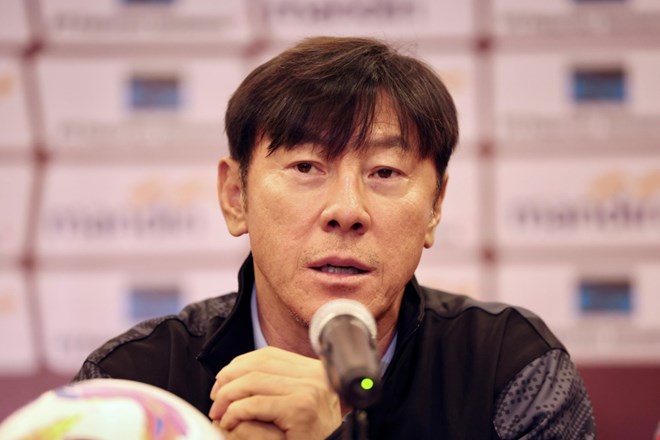 Coach Shin Tae-yong of the Indonesian team. Photo: PSSI