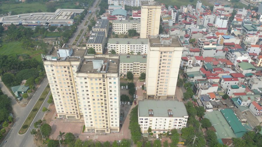 Image of workers' housing area in Kim Chung, Dong Anh, Hanoi. Photo: Thuy Duong