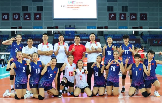 The Vietnam U20 women's volleyball team has a ticket to the 2025 U21 World Cup with a 5th place finish at the 2024 U20 Asia Cup. Photo: VFV