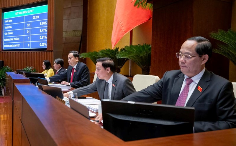 The National Assembly set the GDP per capita target for 2025 at about 4,900 USD. Photo: Pham Thang