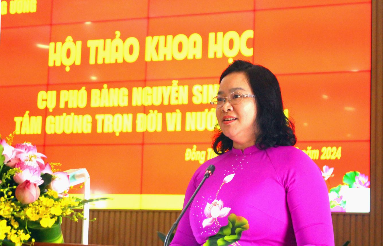 Ba Huynh Thi Hoai Thu - Giam doc So Van hoa - The thao va Du lich Dong Thap. Anh: Thanh Mai