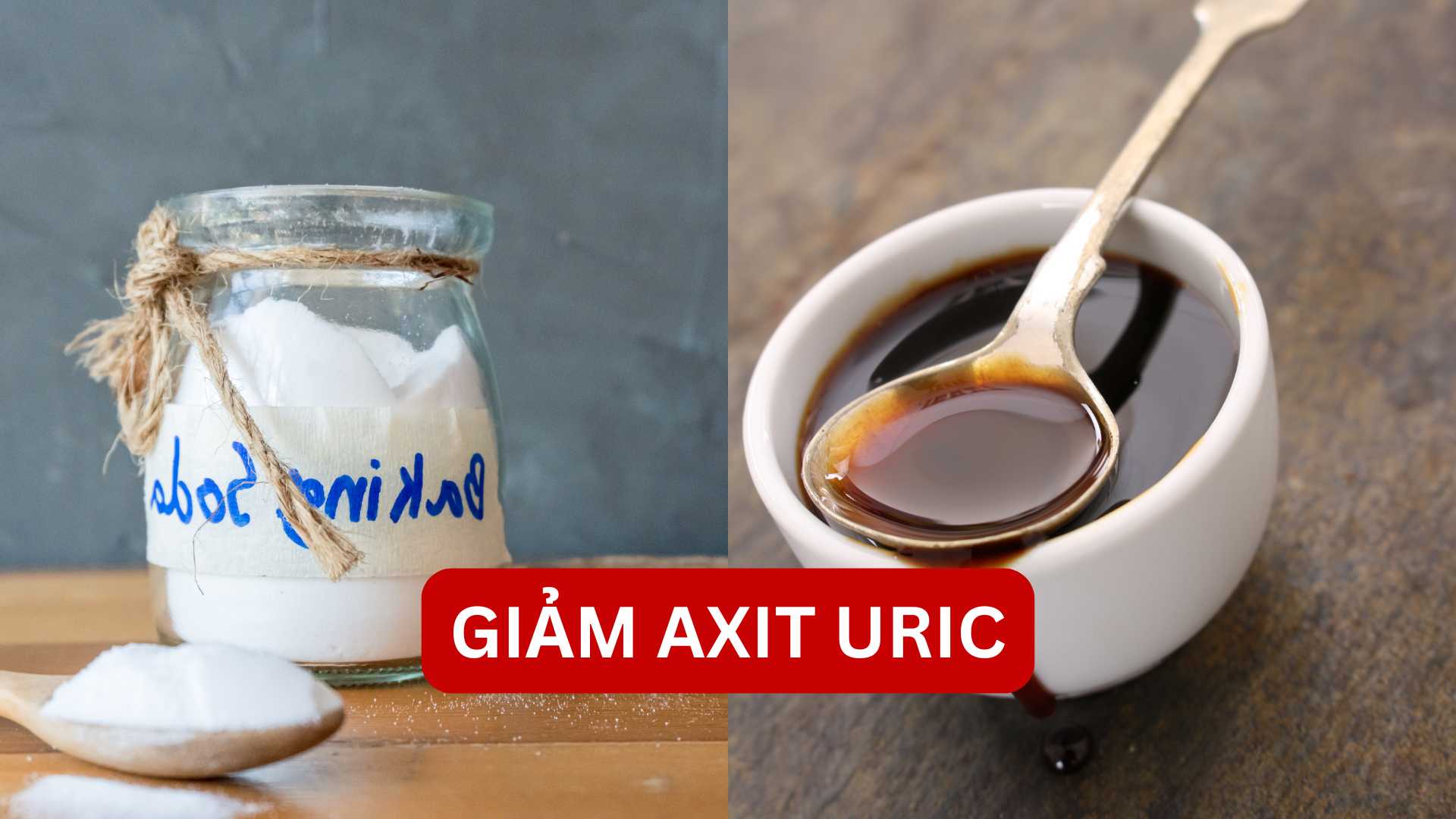 Baking soda and molasses help reduce uric acid effectively.