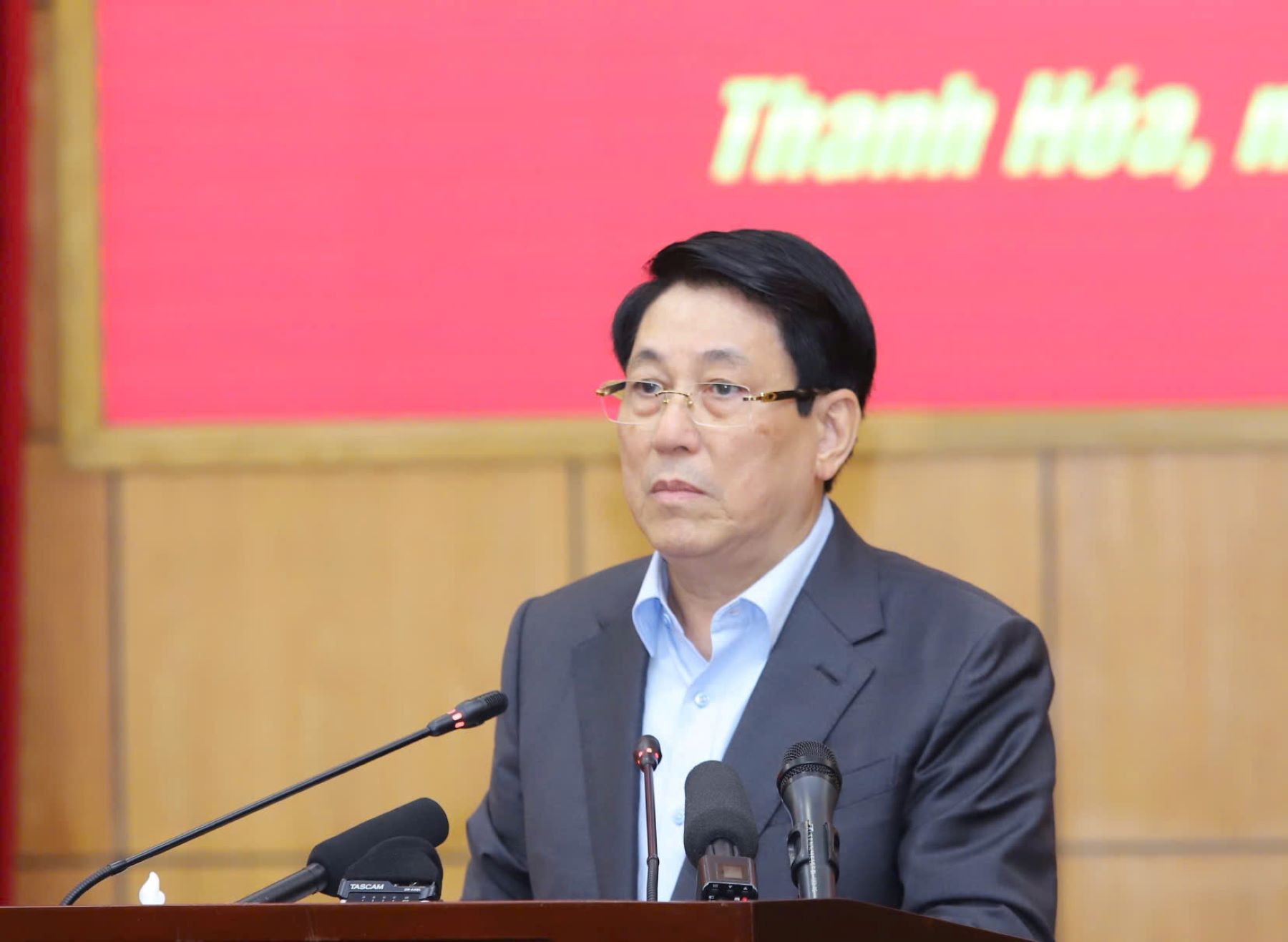 President Luong Cuong gave a speech at the meeting. Photo: Xuan Hung