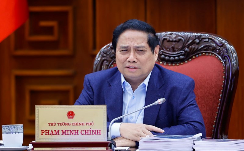 Prime Minister Pham Minh Chinh requested urgent completion of the general planning for the construction of the capital and Ho Chi Minh City. Photo: VGP