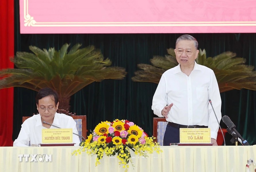 General Secretary To Lam requested to prepare good conditions to restart Ninh Thuan Nuclear Power Plant. Photo: VNA