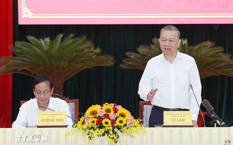 General Secretary To Lam requested to prepare good conditions to restart Ninh Thuan Nuclear Power Plant. Photo: VNA