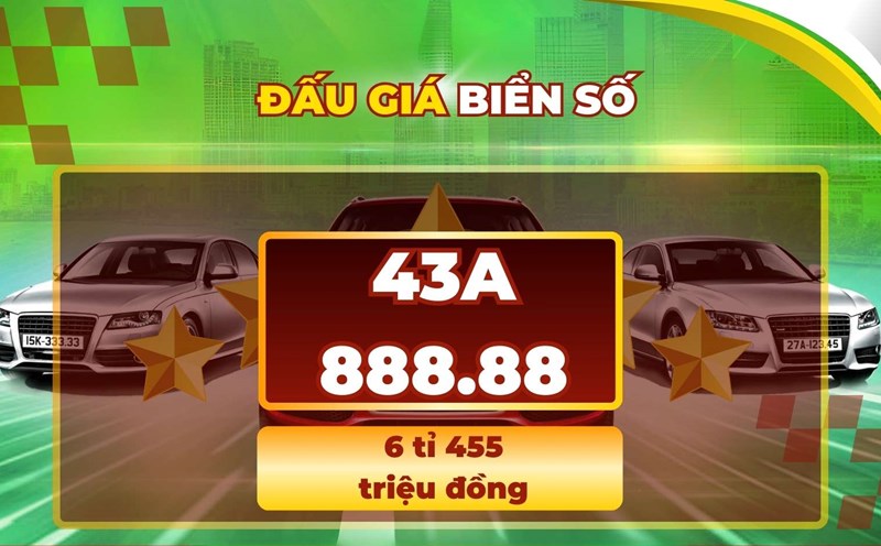 Super license plate with five 8s has the highest price on December 5