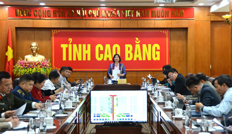 Quang cảnh cuộc họp bàn công tác chuẩn bị cho hội chợ. Ảnh: Kim Cúc.