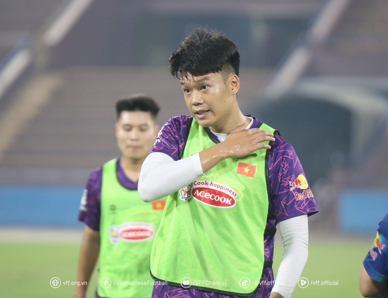 Thanh Chung shares his goals with the Vietnamese team in the 2024 AFF Cup. Photo: VFF