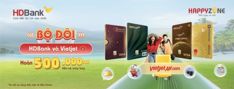 Cung tan huong nhieu uu dai hoi bat tan tu the HDBank tai HAPPYZONE - 365 ngay uu dai. Anh: HDBank 