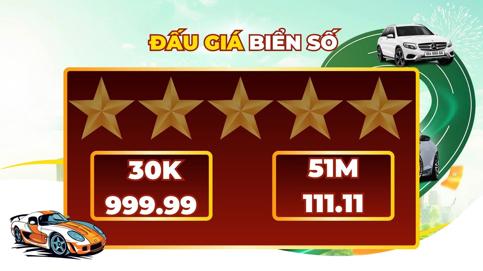 License plates 30K-999.99 and 51M-111.11 will be available in session 6.12