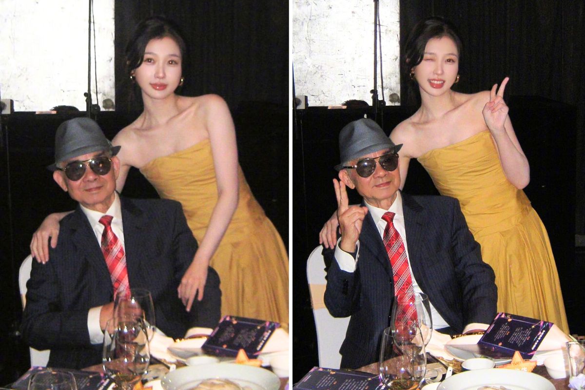 Ong noi Ngu Thu Han cung du tiec cung chau gai. Anh: Weibo