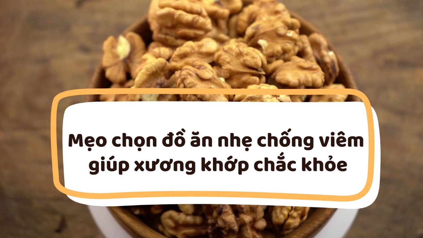 Walnuts are an anti-inflammatory snack that helps keep bones and joints healthy. Graphics: Thanh Thanh