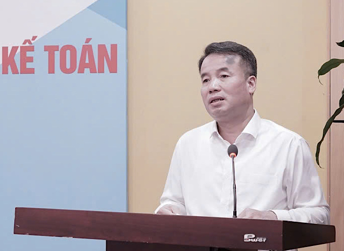 General Director of Vietnam Social Security Nguyen The Manh speaks at the conference. Photo: Vietnam Social Security