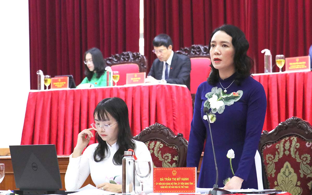 Director of Nghe An Department of Culture and Sports Tran Thi My Hanh hopes Vinh will build a global creative city. Photo: Phan Quynh