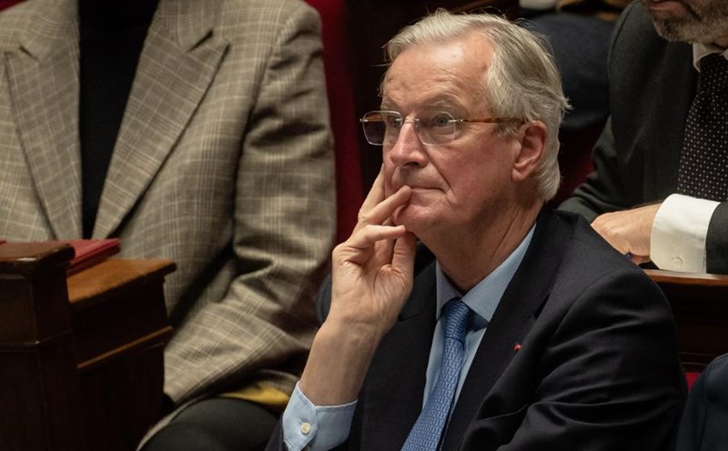French Prime Minister Michel Barnier in a vote of no confidence on December 4, 2024. Photo: Xinhua