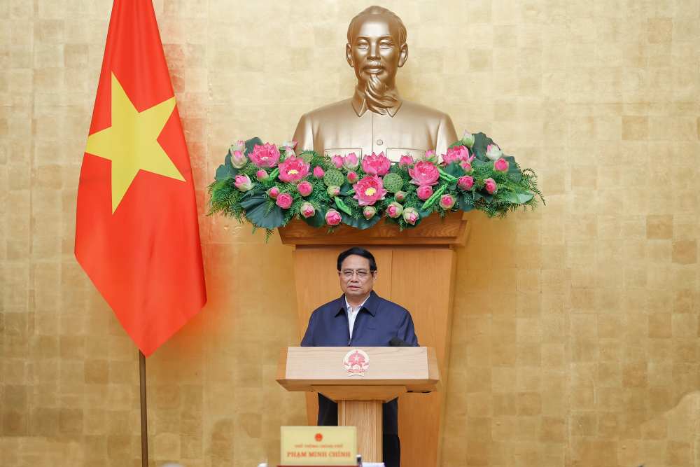 Prime Minister Pham Minh Chinh requested to do a good job of ideological work for himself and his agency when streamlining and reorganizing the apparatus. Photo: VGP