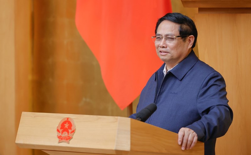Prime Minister Pham Minh Chinh requested that next week, priority be given to streamlining the apparatus. Photo: VGP