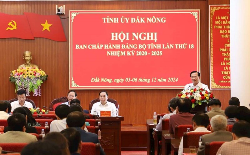 Dak Nong still has cadres who are fearful and shirk responsibility (View of the conference of the Dak Nong Provincial Party Executive Committee). Photo: Bao Lam