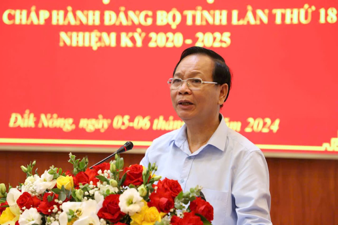 Dak Nong Provincial Party Secretary Ngo Thanh Danh requires each cadre to uphold the spirit of daring to think and daring to do. Photo: Bao Lam