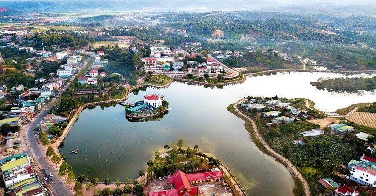 Panoramic view of the center of Krong No district, Dak Nong province. Photo: People's Committee of Krong No district