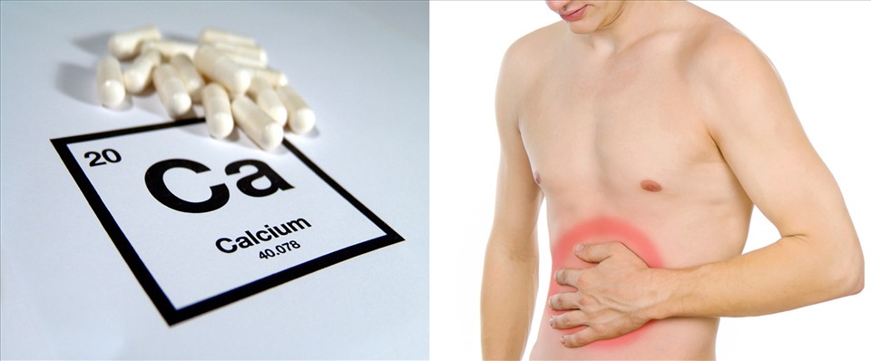 Stomach pain and nausea are common signs of excess calcium. Graphics: Hong Nhat