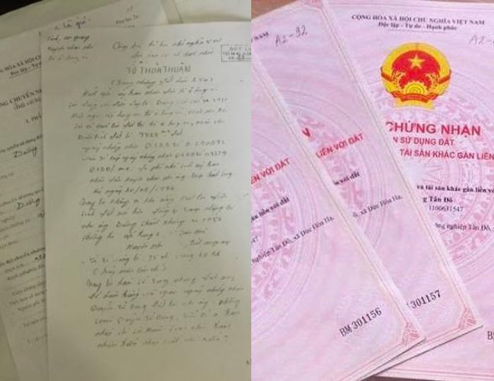 Buying land with handwritten documents is quite common, especially for land that was traded many years ago. Illustration: Minh Huy