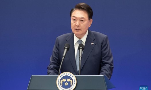 Tổng thống Hàn Quốc Yoon Suk Yeol. Ảnh: Xinhua