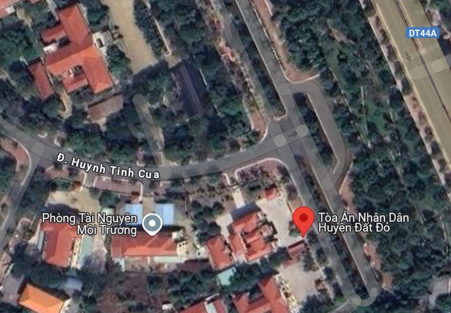 The People's Court of Dat Do district will be dissolved when Dat Do and Long Dien districts are merged. Photo: Google Maps