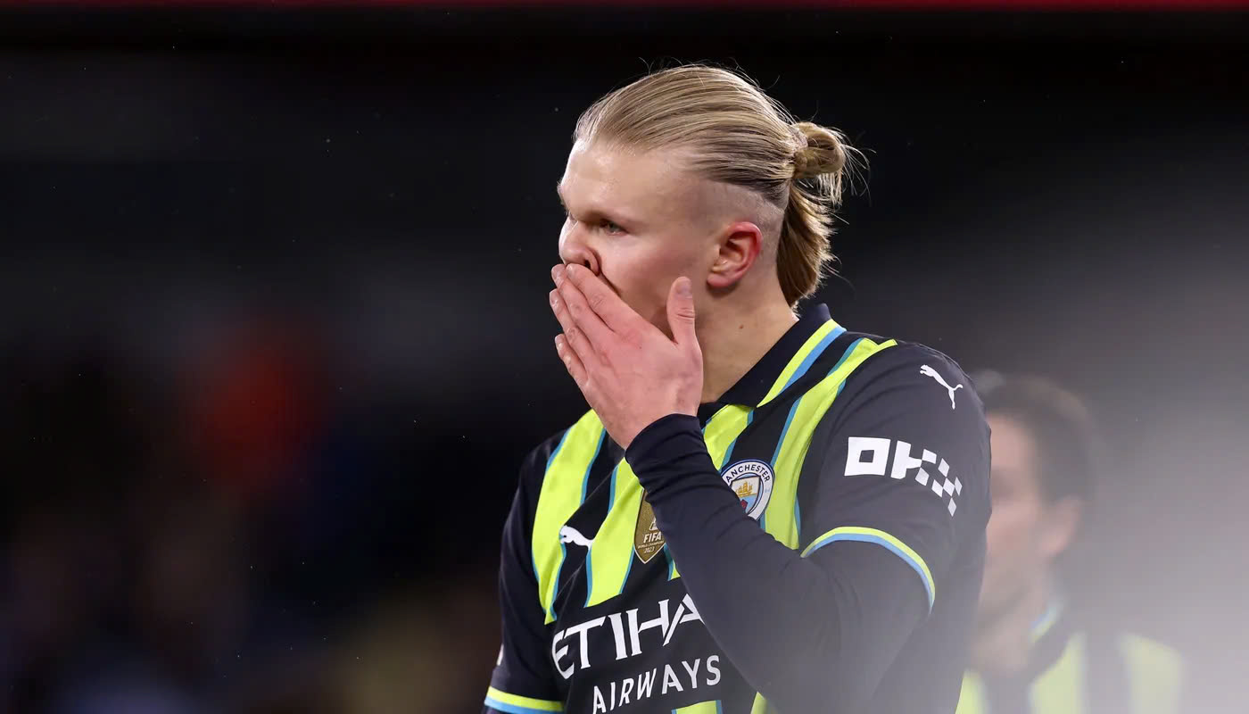 Erling Haaland khong the giup Man City danh bai Palace.  Anh: Premier League