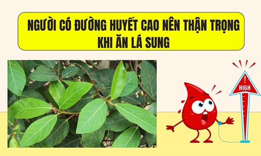Người có đường huyết cao nên thận trọng khi ăn lá sung
