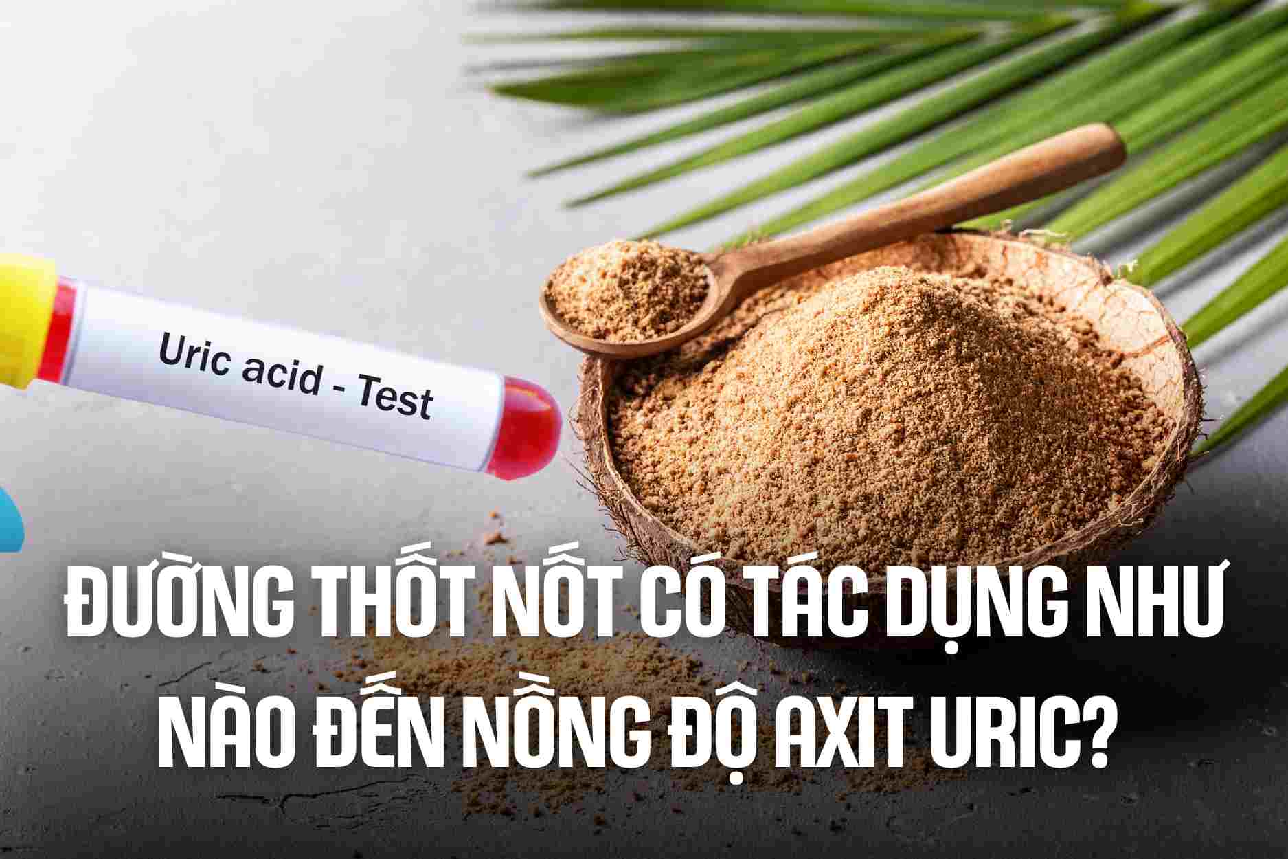 How does palm sugar affect uric acid levels?