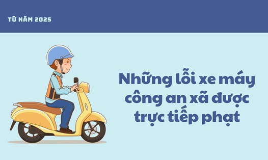 Từ năm 2025, công an xã được trực tiếp phạt lỗi xe máy. Ảnh: Thanh Bình.