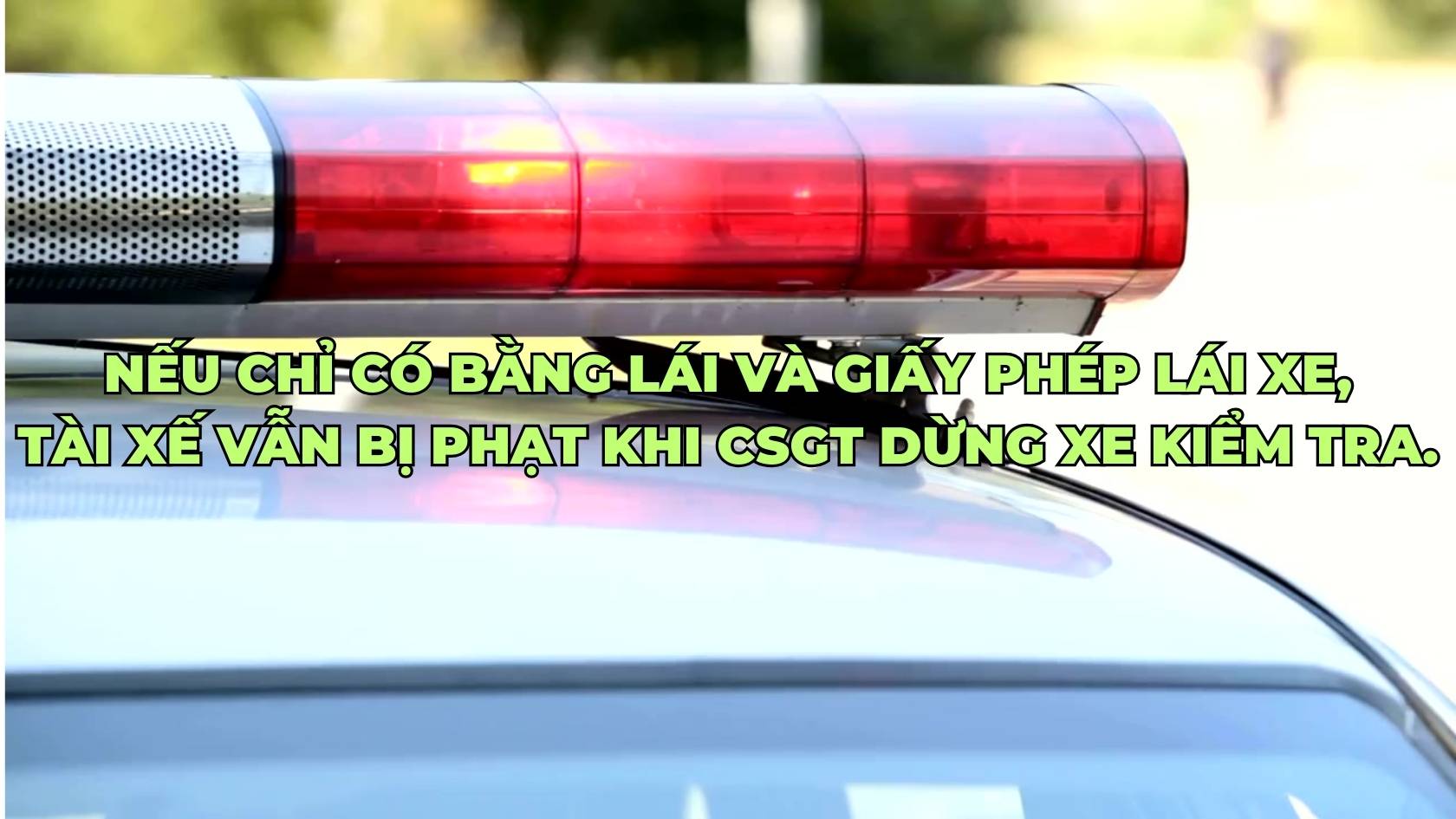 Habit of carrying only driver's license and registration, driver will be fined if checked