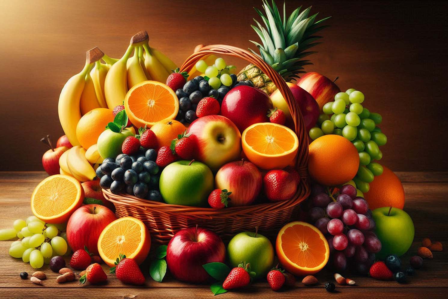 Fruits are naturally low in calories and contain mild sugars that help satisfy cravings without causing hypoglycemia. Photo - AI: Ngoc Thuy