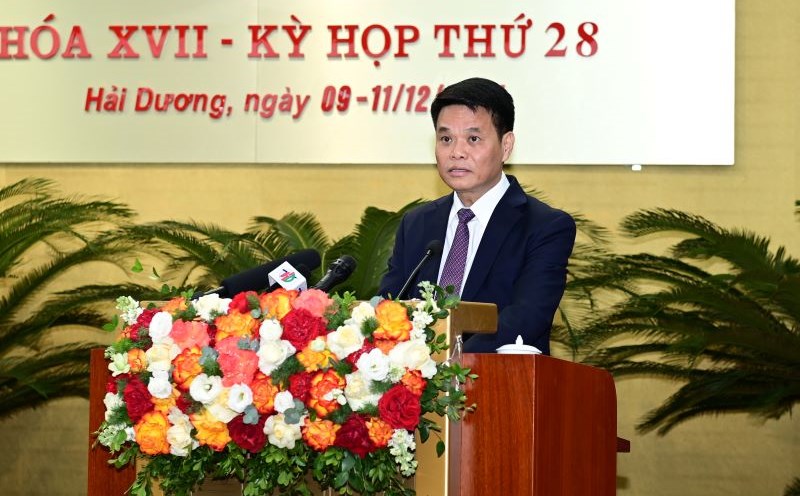 The 17th Hai Duong Provincial People's Council held its 28th session (regular year-end session). Photo: Hai Duong Provincial Portal