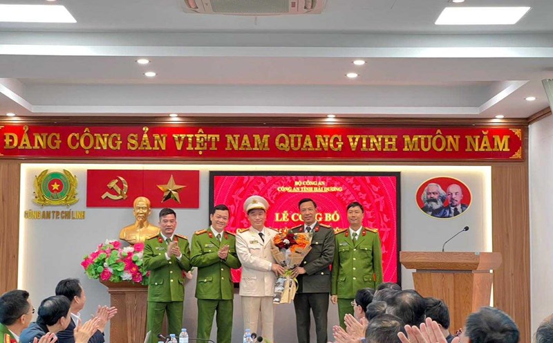 Hai Duong has a new Chief of Chi Linh City Police. Photo: Chi Linh City Police