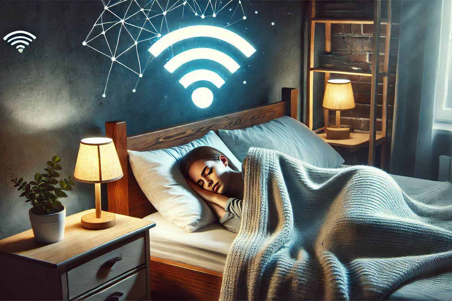 There are a few factors you should consider when deciding whether to leave your wifi on while you sleep. Photo - AI: Ngoc Thuy