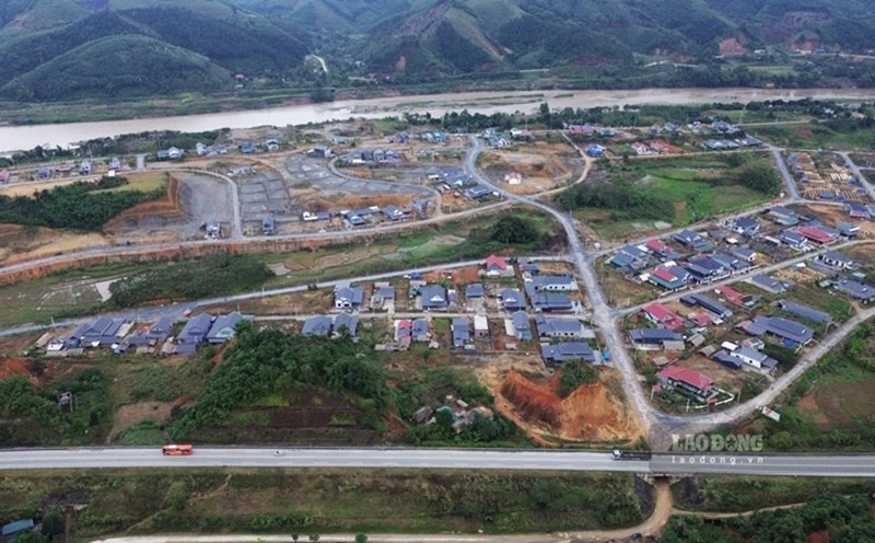 Panoramic view of the resettlement area of the Sa Pa airport construction project. Photo: Dinh Dai