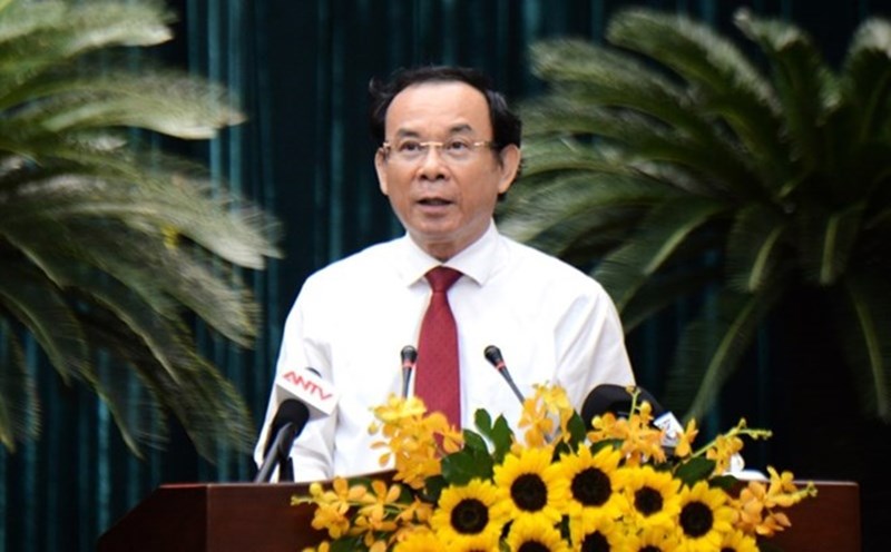 Secretary of the Ho Chi Minh City Party Committee Nguyen Van Nen affirmed that the apparatus must be streamlined for the country to develop. Photo: Minh Quan
