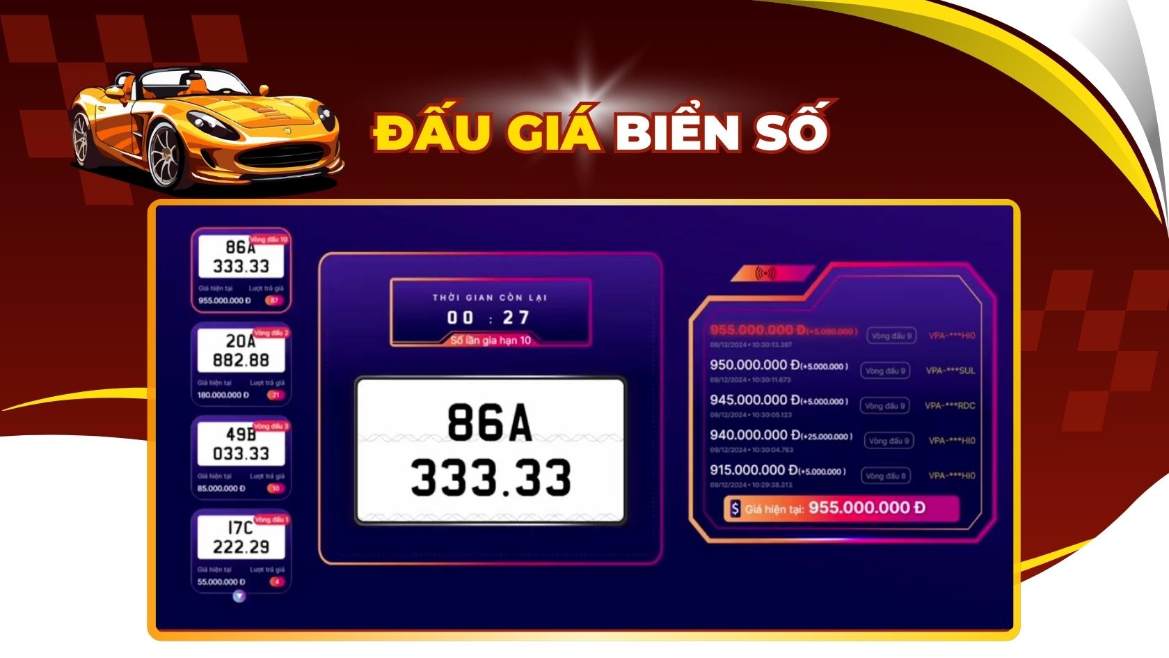 The most beautiful license plate at the auction on December 9th was worth billions