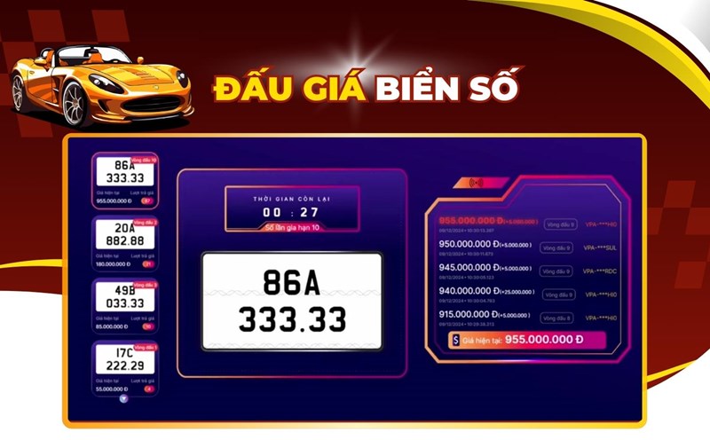 The most beautiful license plate at the auction on December 9th was worth billions