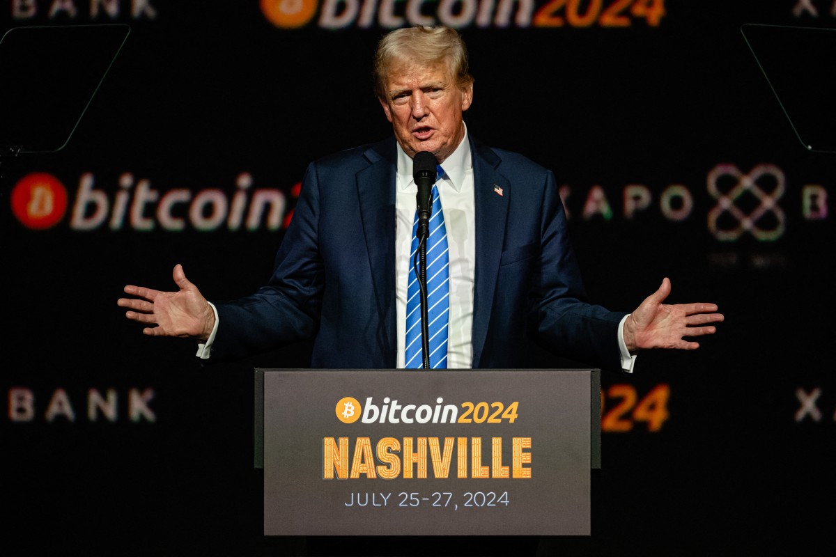 Mr. Donald Trump gave an important speech at the Bitcoin conference on July 27, 2024 in Nashville, Tennessee, USA. Photo: AFP