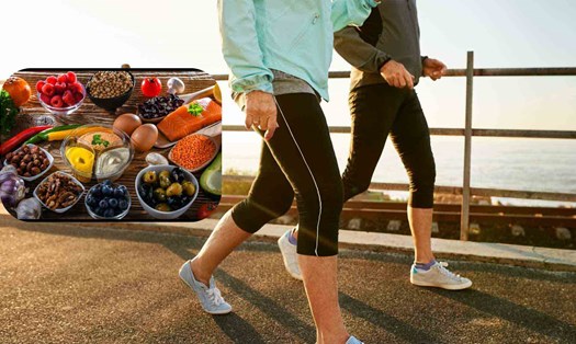 Kiểm soát huyết áp với 2 chế độ ăn kiêng và tập thể dục. Đồ hoạ: Đinh Đinh