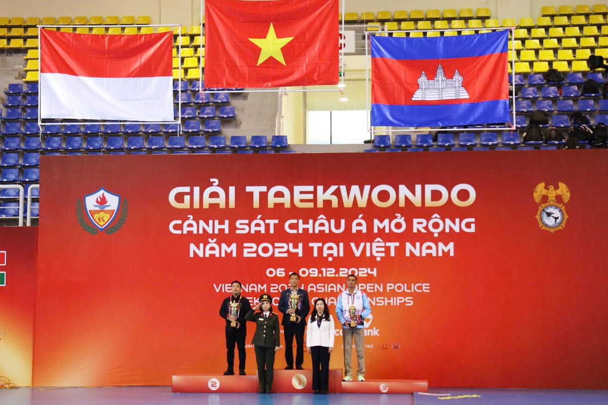 The Vietnam People's Public Security Sports Association excellently won the first prize for the whole team. Photo: Doan Hung