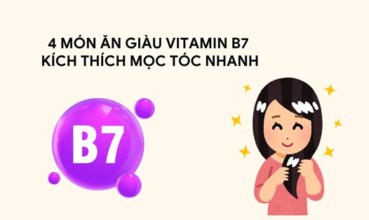 Vitamin B7 rất quan trọng để kích thích mọc tóc và có trong thực phẩm như trứng, cá hồi... Ảnh ghép: HƯƠNG SƠN
